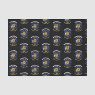 WISCONSIN BADGER STATE FLAG TISSUE PAPER