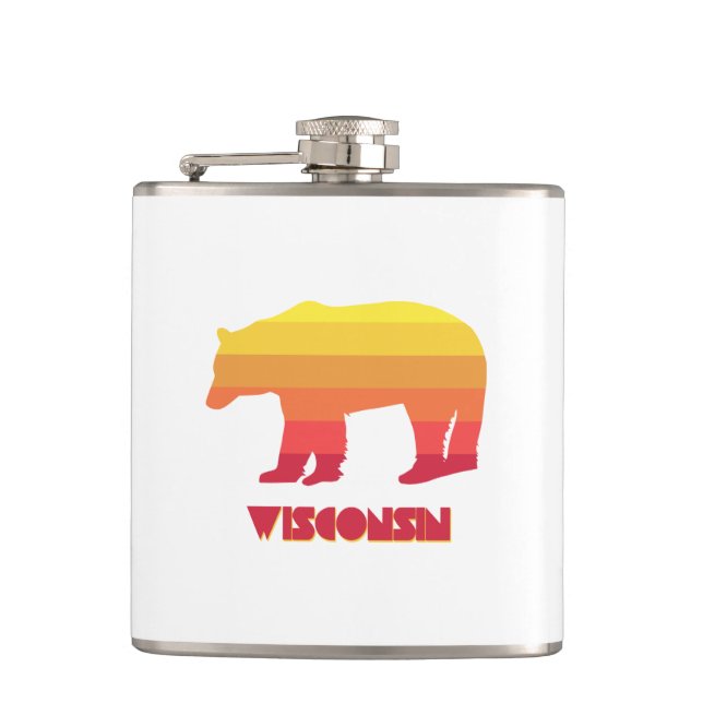 Wisconsin Bear Flask (Front)