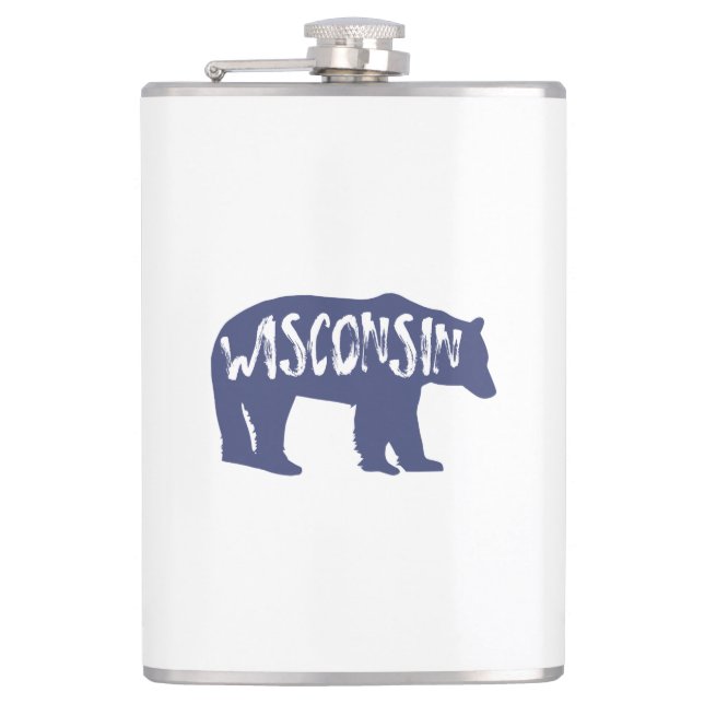 Wisconsin Bear Flask (Front)