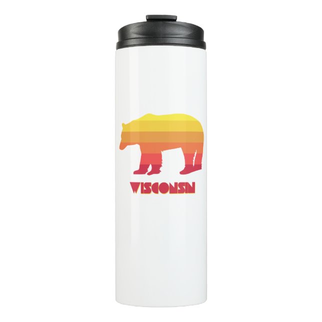 Wisconsin Bear Thermal Tumbler (Front)