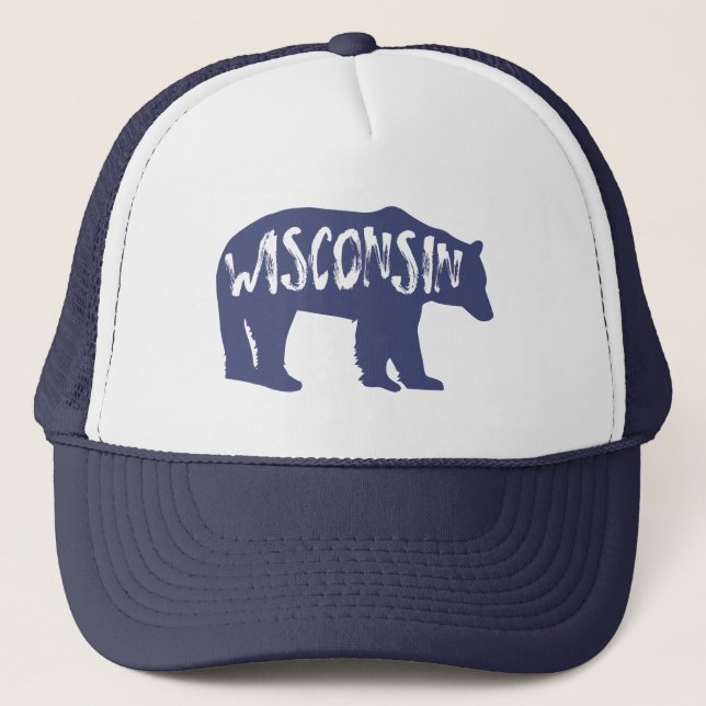 Wisconsin Bear Trucker Hat (Front)