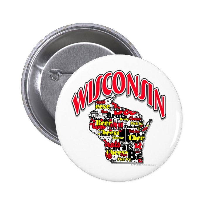 Wisconsin Beer Brats Cheese Fish Fry Pin