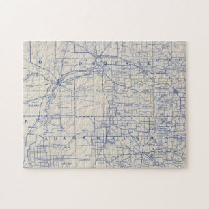 Wisconsin Bicycle Road Map 2 Jigsaw Puzzle
