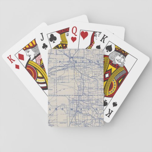 Wisconsin Bicycle Road Map 2 Poker Cards