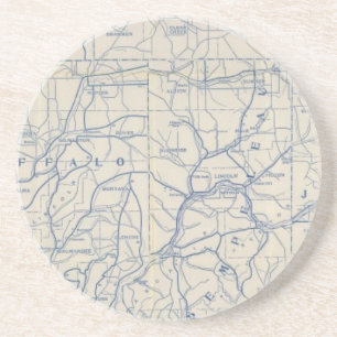 Wisconsin Bicycle Road Map 6 Coaster