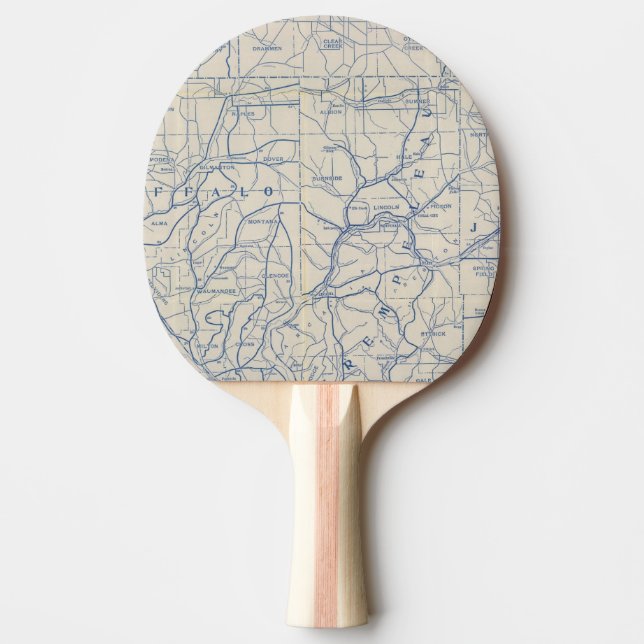 Wisconsin Bicycle Road Map 6 Ping-Pong Paddle (Front)