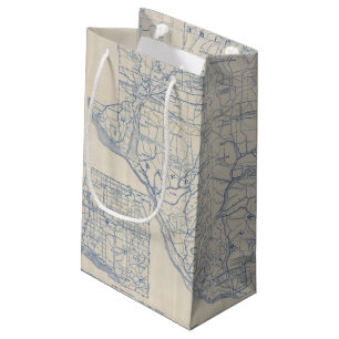 Wisconsin Bicycle Road Map 6 Small Gift Bag