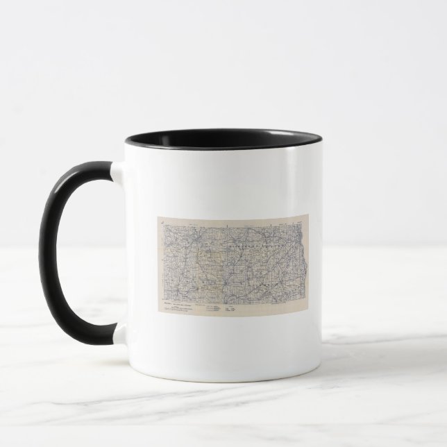 Wisconsin Bicycle Road Map 7 Mug (Left)