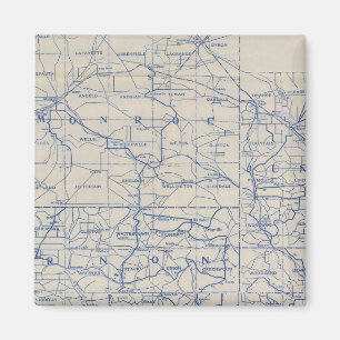 Wisconsin Bicycle Road Map Magnet