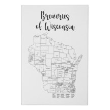 Wisconsin Brewery Themed Canvas Poster