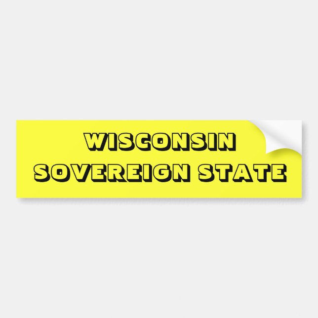 WISCONSIN BUMPER STICKER (Front)