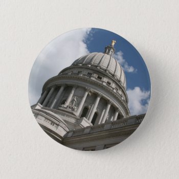 Wisconsin Capitol Button by lynnsphotos at Zazzle