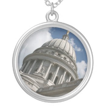 Wisconsin Capitol Necklace by lynnsphotos at Zazzle
