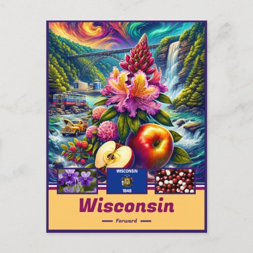 Wisconsin Captivating Charm Landmark Postcard