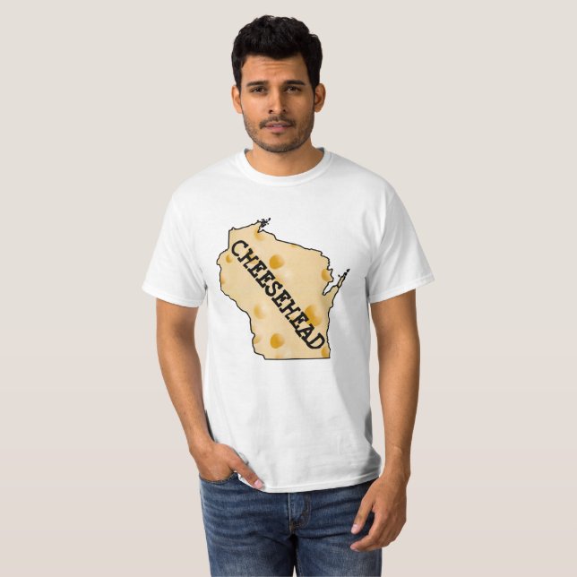 Wisconsin Cheese Head State Outline Shirt (Front Full)