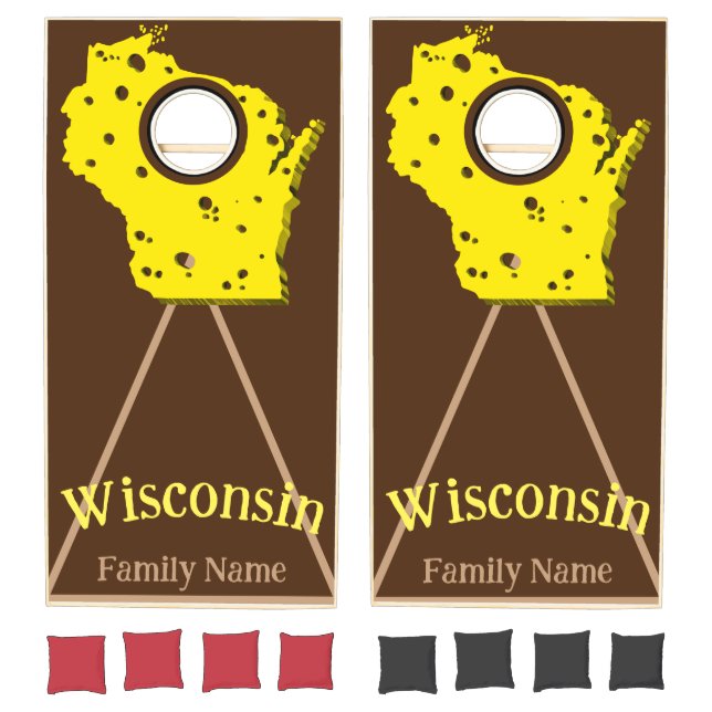 Wisconsin Cheese Hole Backyard Cornhole Set (Set)