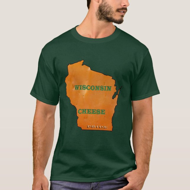Wisconsin Cheese Pride Map Men Unisex TDZ T-Shirt (Front)
