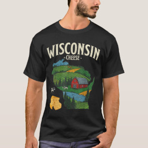 Wisconsin Cheese State Pride Farm Dairy Lover Gift T-Shirt