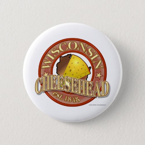 Wisconsin Cheesehead Seal Button