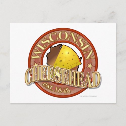 Wisconsin Cheesehead Seal Postcard