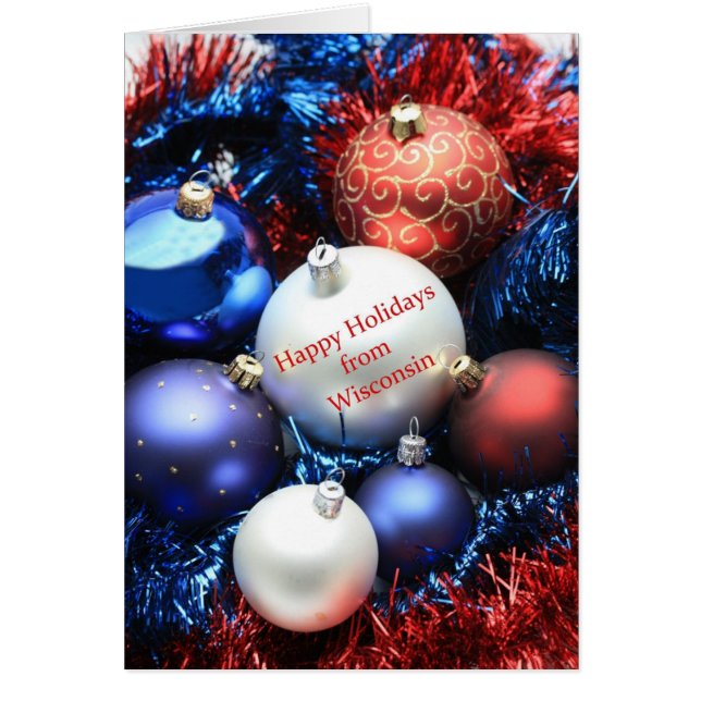 Wisconsin   Christmas Card, state specific Cards (Front)