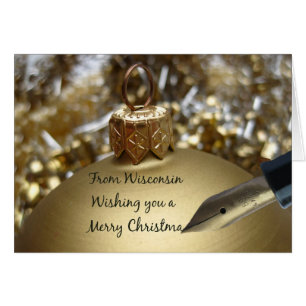 Wisconsin   Christmas Card, state specific Cards