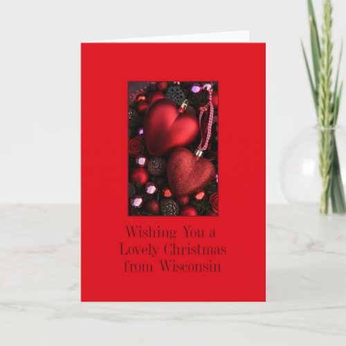 Wisconsin   Christmas Card state specific Holiday Card