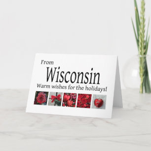 Wisconsin Christmas Card, state specific Holiday Card