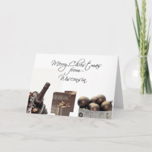 Wisconsin Christmas Card, state specific Holiday Card
