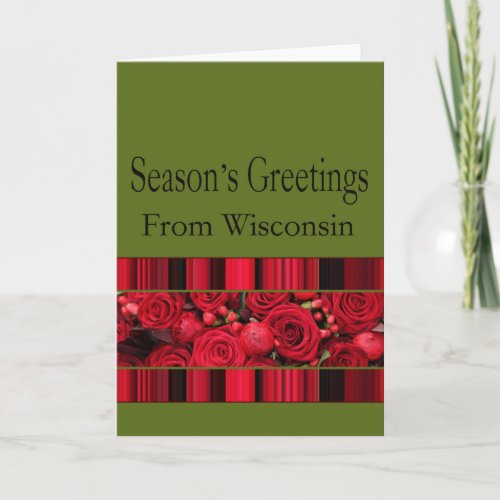 Wisconsin   Christmas Card state specific Holiday Card