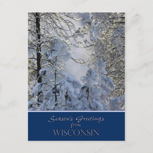 Wisconsin Christmas Cardstate specific post cards