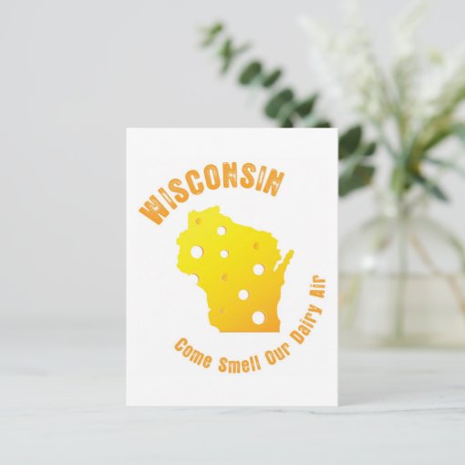 Wisconsin Come Smell Our Dairy Air Postcard Zazzle