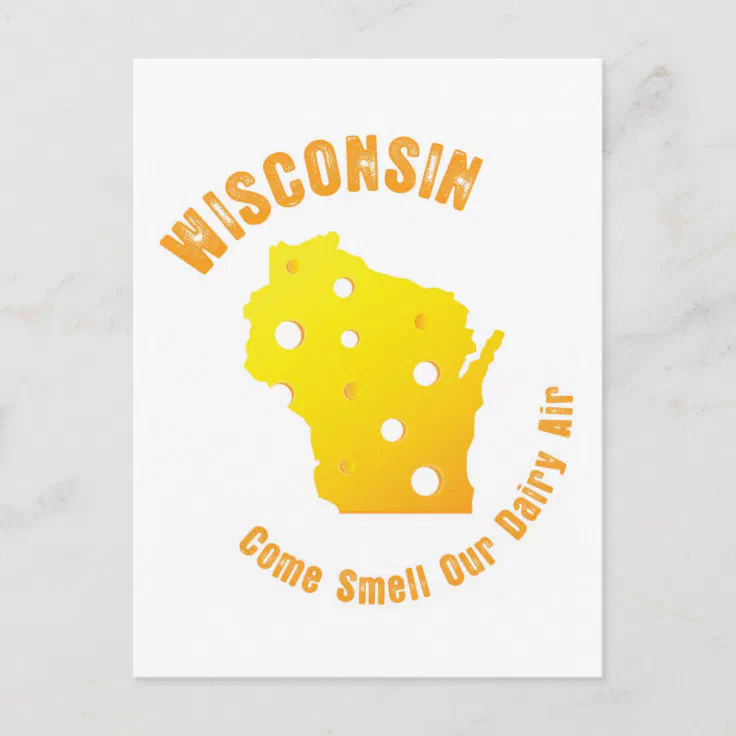 Wisconsin Come Smell Our Dairy Air Postcard Zazzle