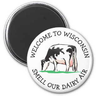 Wisconsin Cow Dairy Farmer Humor Magnet
