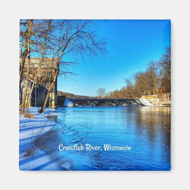 Wisconsin, Crawfish River near Elba, Magnet (Front)