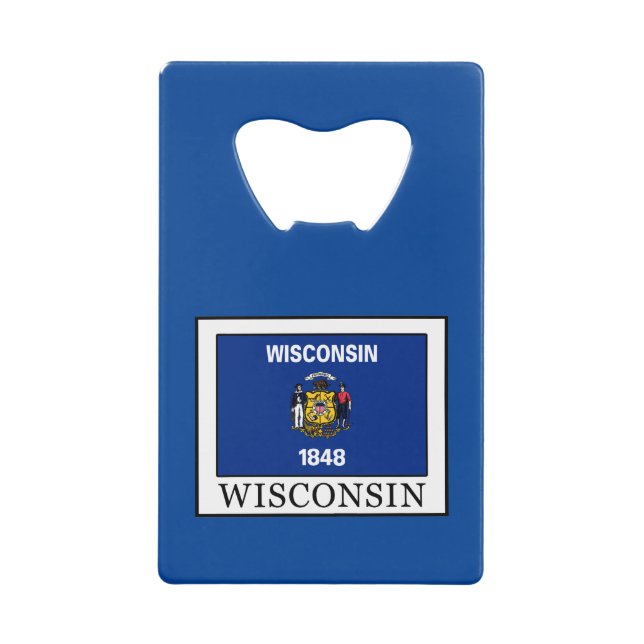 Wisconsin Credit Card Bottle Opener (Front)