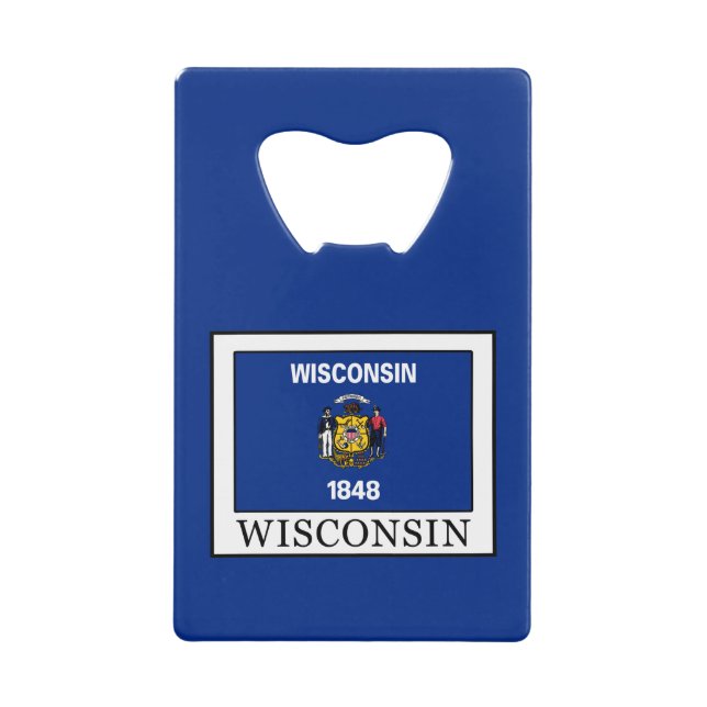 Wisconsin Credit Card Bottle Opener (Front)