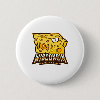 Wisconsin Dairy Farmers Block Of Cheese Midwest Button
