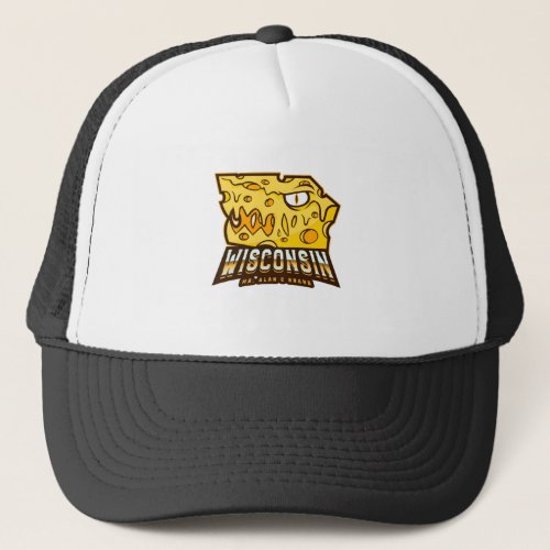 Wisconsin Dairy Farmers Block Of Cheese Midwest Trucker Hat
