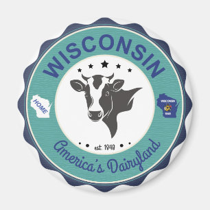 Wisconsin Dairyland Badge Magnet