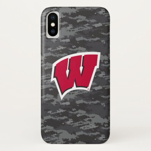 Wisconsin  Dark Digital Camo Pattern iPhone X Case