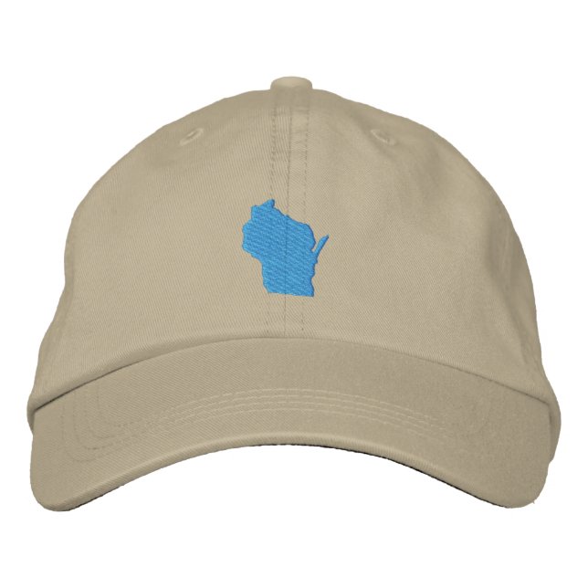 Wisconsin Embroidered Baseball Cap (Front)