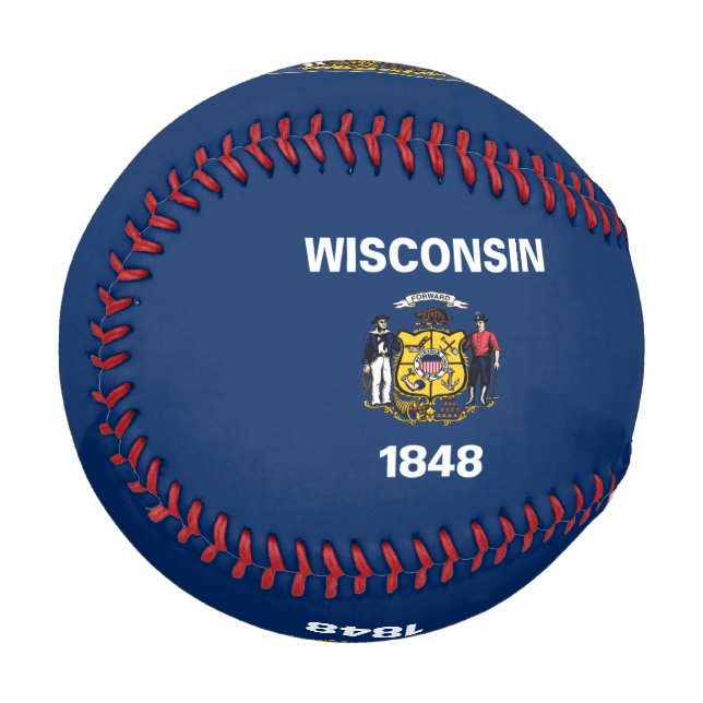 Wisconsin flag baseball (Front Left)