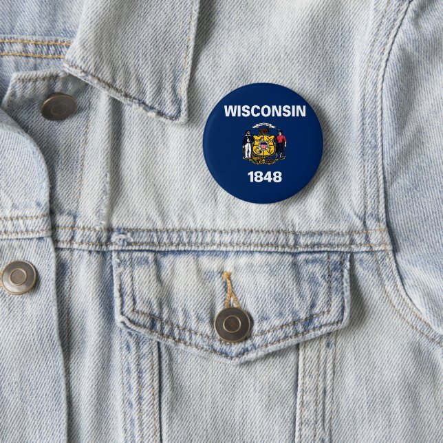 Wisconsin flag button (In Situ)