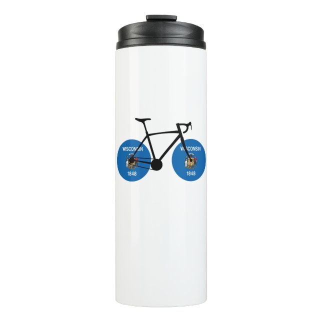 Wisconsin Flag Cycling Thermal Tumbler (Front)