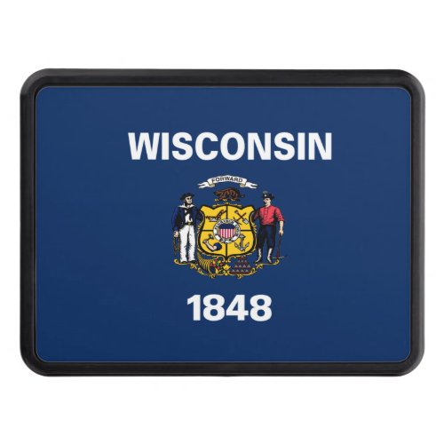 Wisconsin flag hitch cover