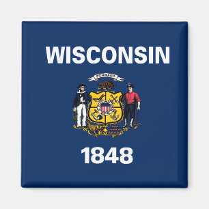 Wisconsin flag magnet