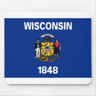 Wisconsin flag mouse pad
