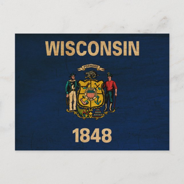 Wisconsin Flag Postcard (Front)