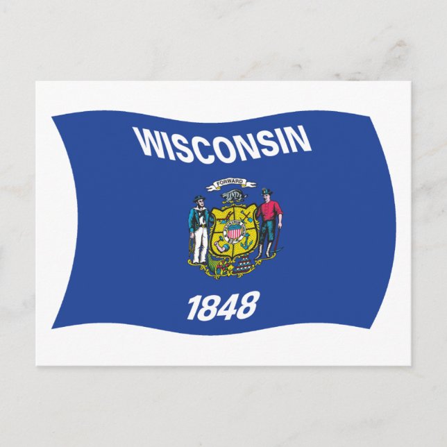 Wisconsin Flag Postcard (Front)